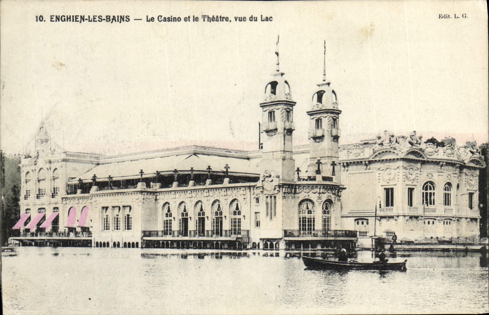 CPA Theatre Enghien les Bains Le casino et le theatre vue du lac 