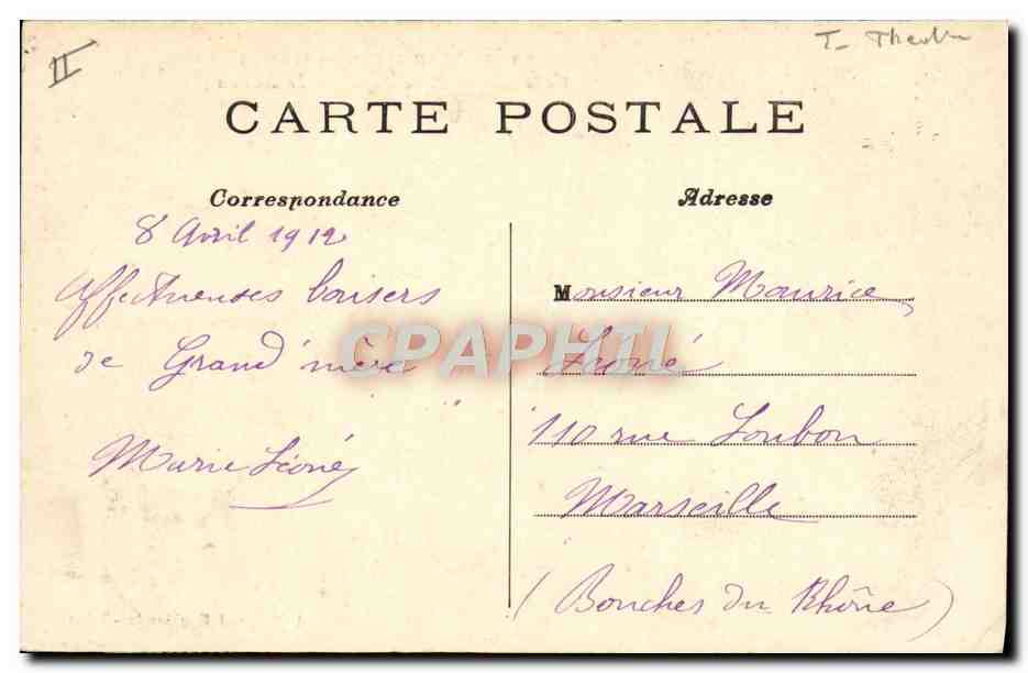 CPA Enghien les Bains Le Theatre et le jardin des plantes — Verso