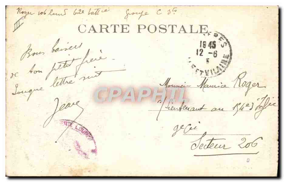 CPA Fougeres Le Theatre et la place  — Rückseite