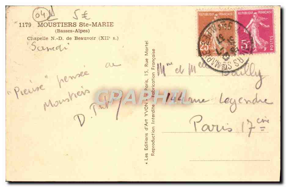 Moustiers-Sainte-Marie — Chapelle Notre-Dame de Beauvoir (XIIe s.) — Yvon — Reverso