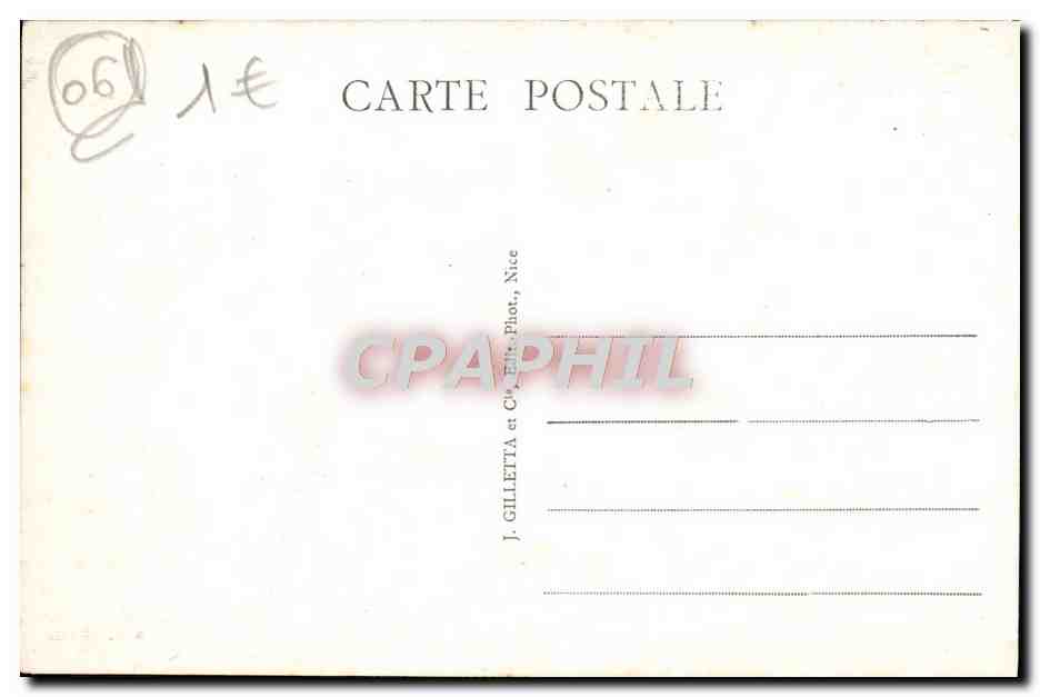 CPA Nice Vue Generale Entre Les Pins Mont Boron — Verso