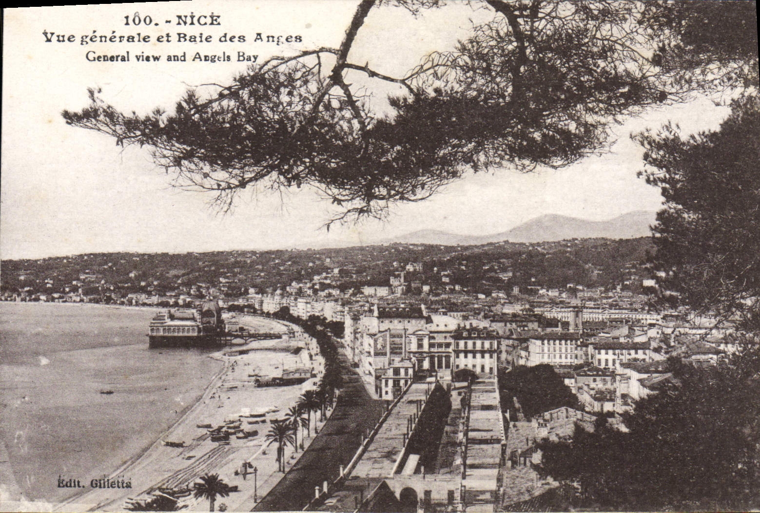 CPA Nice Vue Generale Et Baie Des Anges