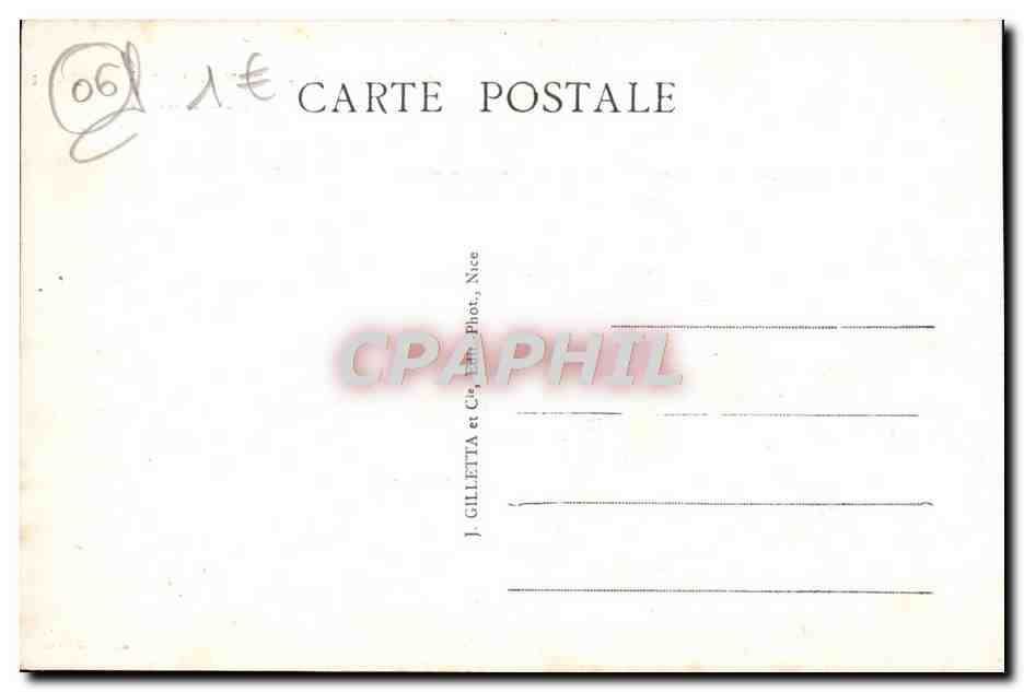 CPA Nice Entree Du Port — Rückseite