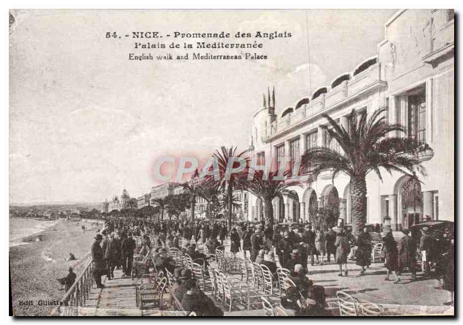 CPA Nice Promenade Des Anglais Palais De La Mediterranee