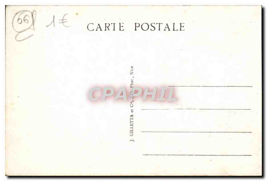 CPA Cote D'Azur A Vol D'Aeroplane De Nice A Menton — Verso