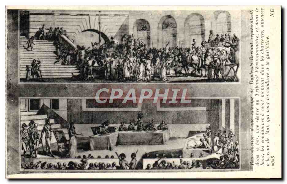 Révolution française — scène du Tribunal révolutionnaire — éditeur Lévy et Neudrein, n° 4058