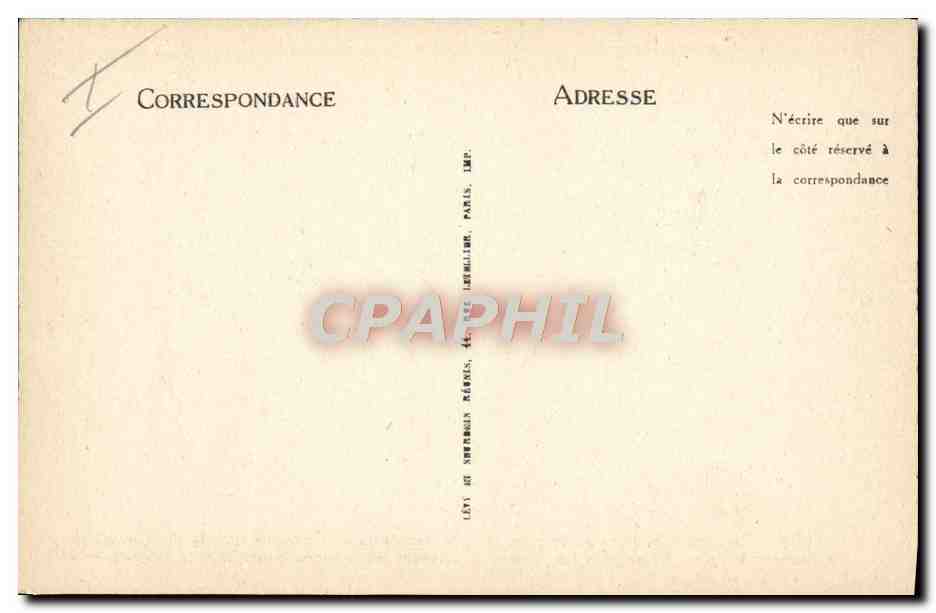 Marie Anne Charlotte Corday — Reproduction d'une gravure de l'époque représentant Charlotte Corday dans sa cellule écrivant à son père — ND — Verso