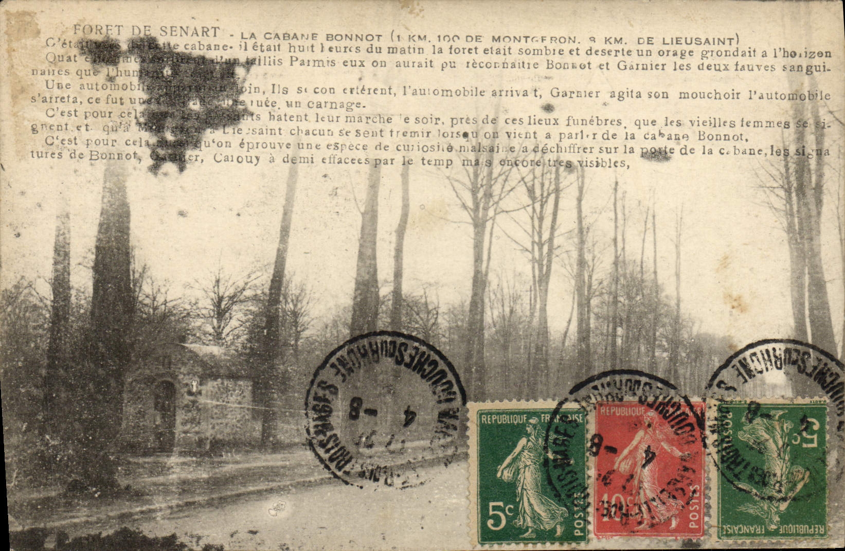 Forêt de Senart — La Cabane Bonnot — Éditeur inconnu, n° de série non visible