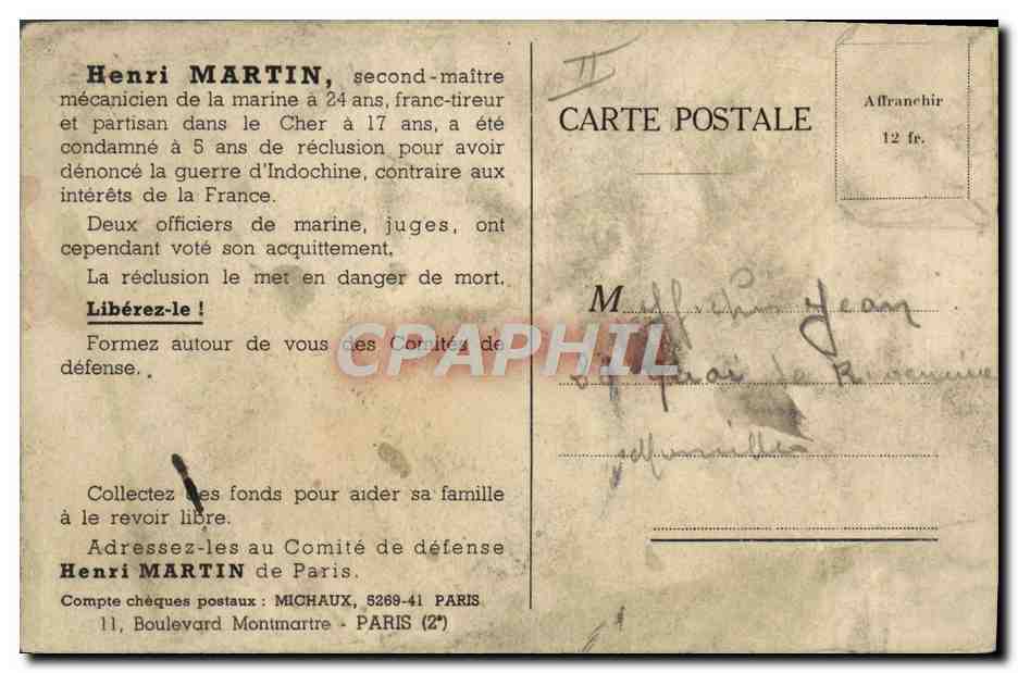 CPA Justice Henri Martin second maitre mecanicien de la marine Indochine — Reverso