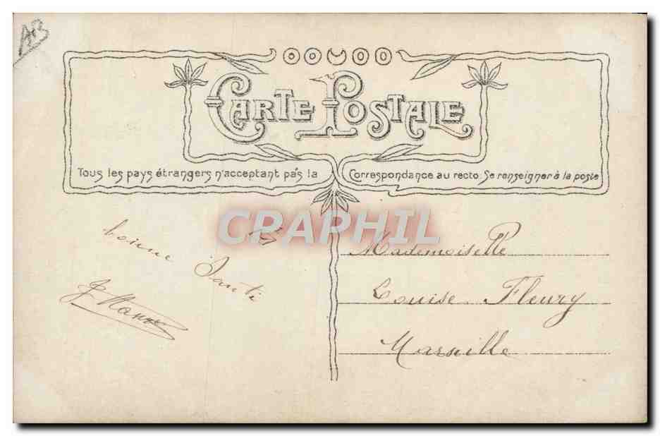 Félyne — La Toilette en el Teatro — Tarjeta postal antigua Croissant Paris n°3494 — Reverso