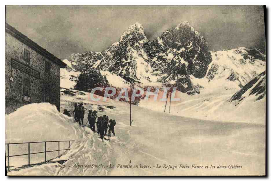 Le Refuge Félix-Faure et les deux Glières — Alpes de Savoie, La Vanoise en hiver