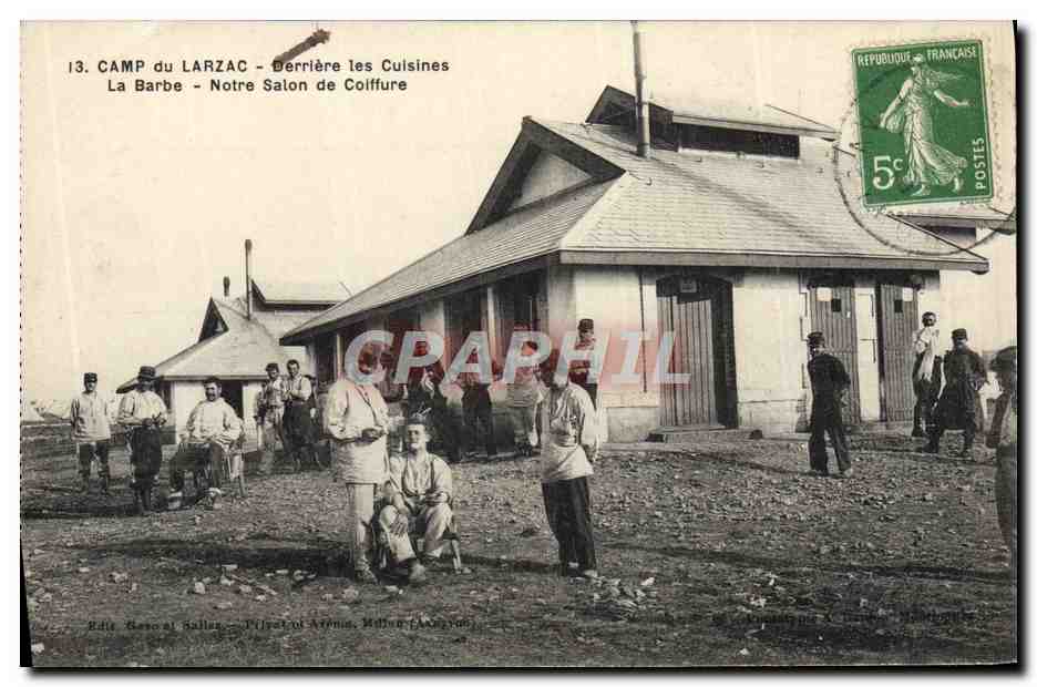 Camp du Larzac — Derrière les Cuisines — Éd. Beso et Sallier, Toulouse