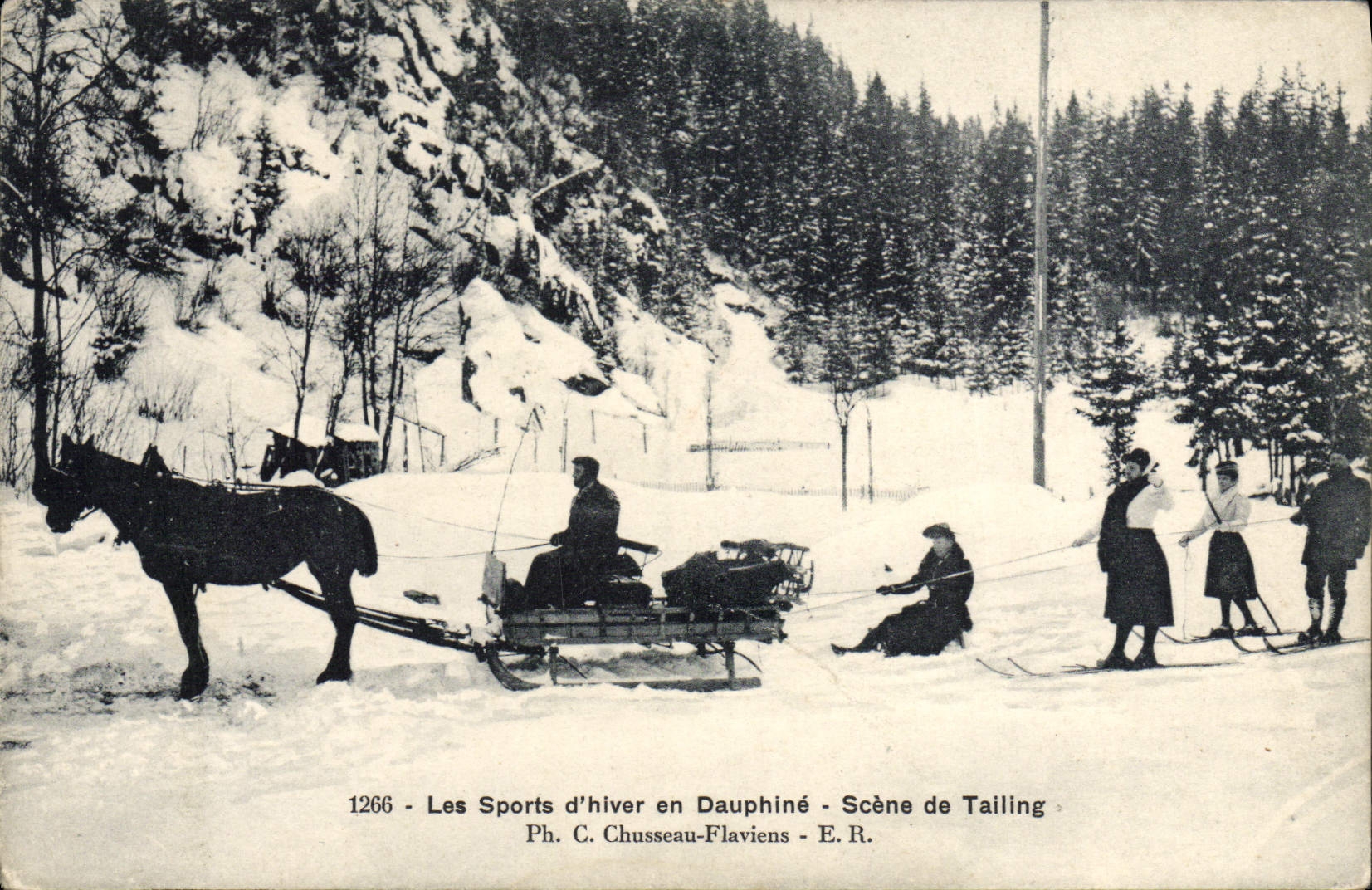 Scène de Tailling — Les Sports d'hiver en Dauphiné — Ph. C. Chusseau-Flaviens - E.R. n°1266