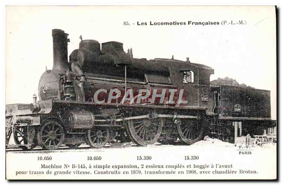 CPA Train Locomotive Machine B 145