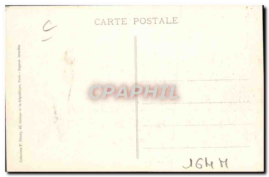 CPA Train Locomotive Machine de trains express de la Cie PLM — Verso