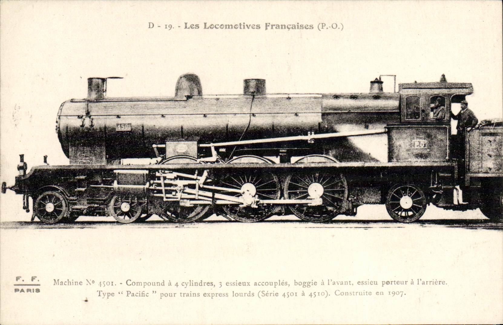 CPA Train Locomotive Machine 4501