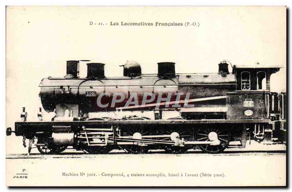 CPA Train Locomotive Machine 5001
