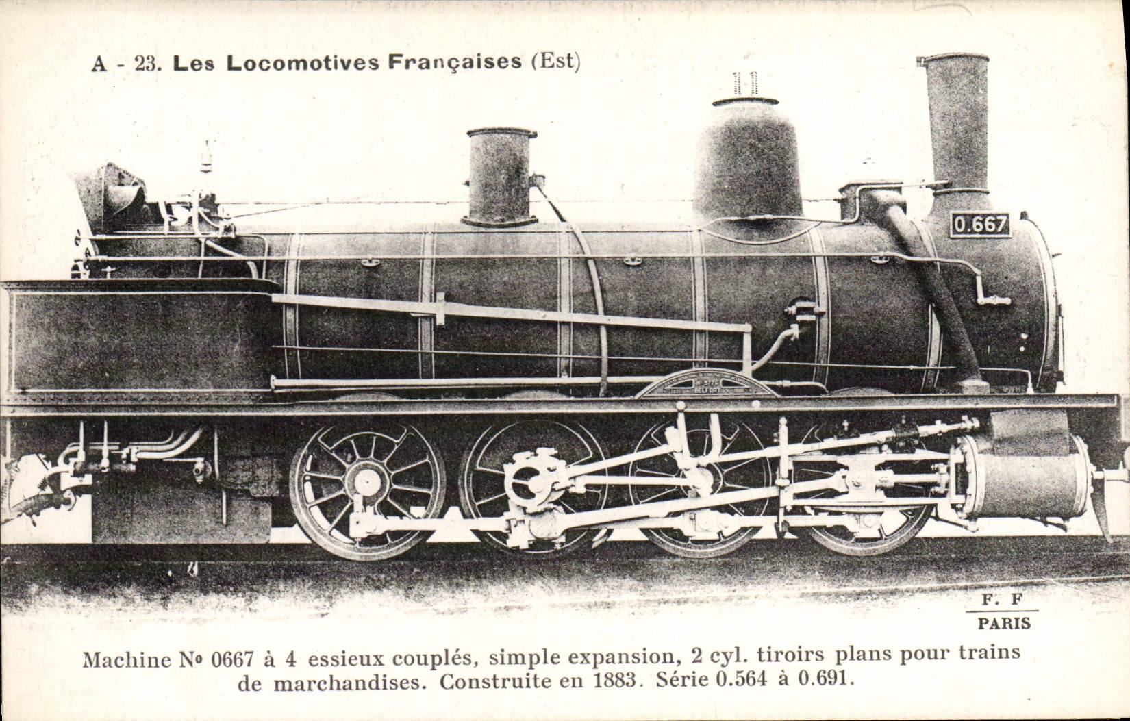 CPA Train Locomotive Machine 0667