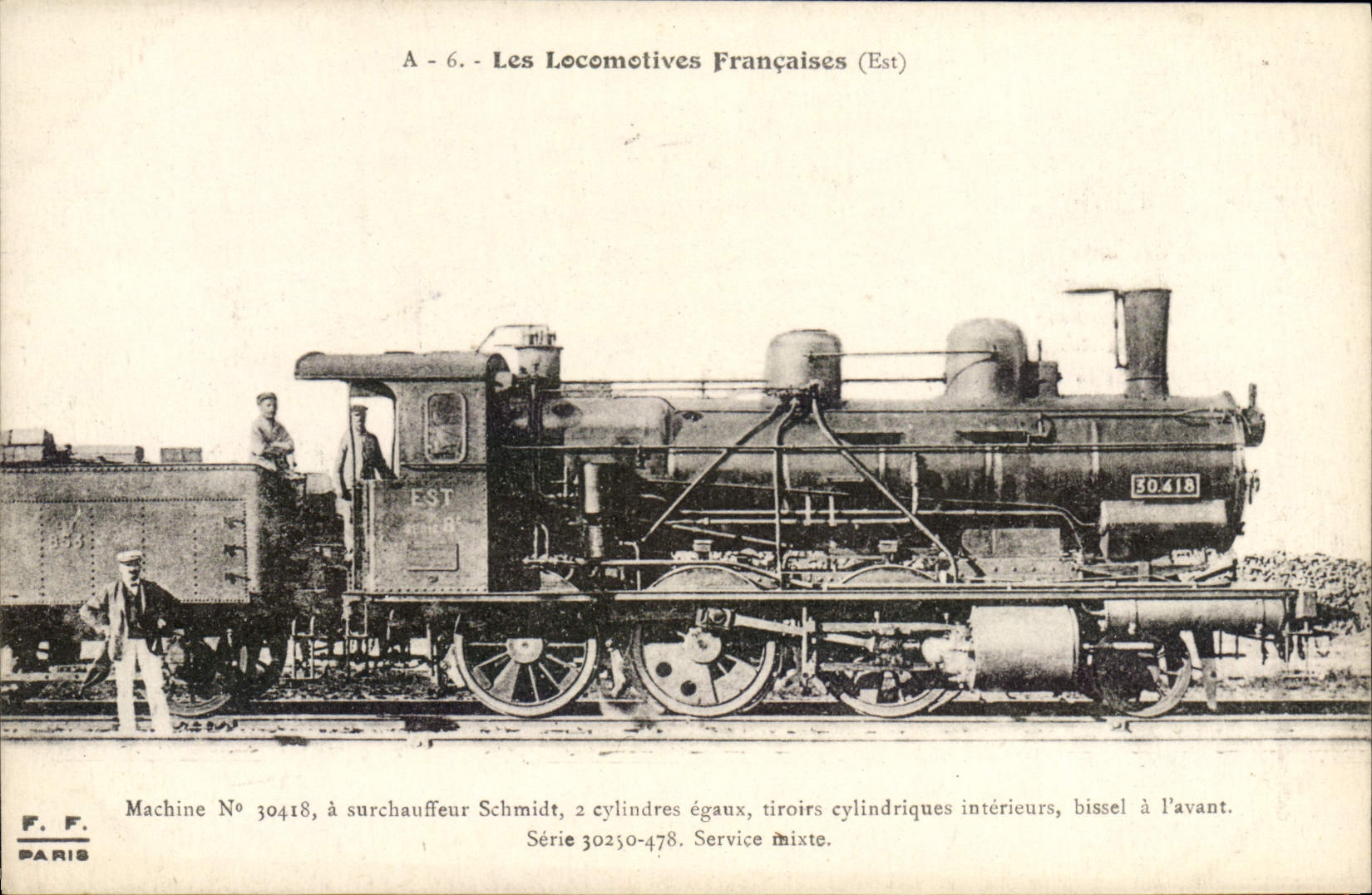 CPA Train Locomotive Machine 30418