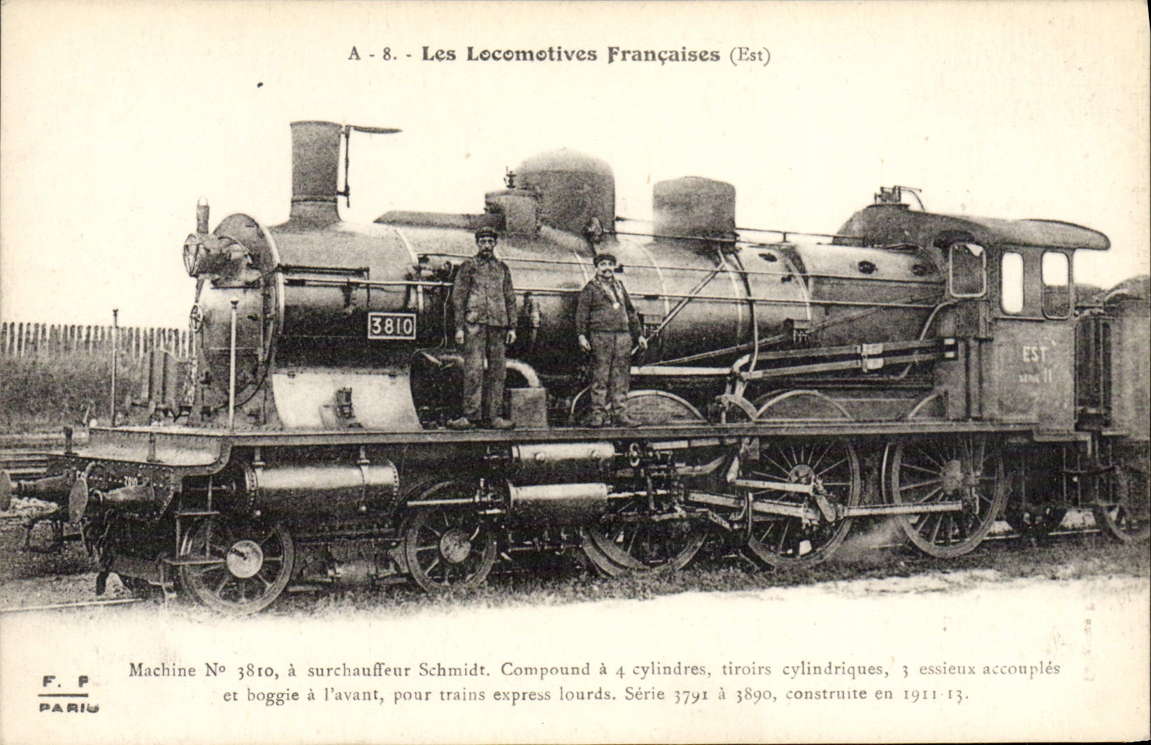 CPA Train Locomotive Machine 3810