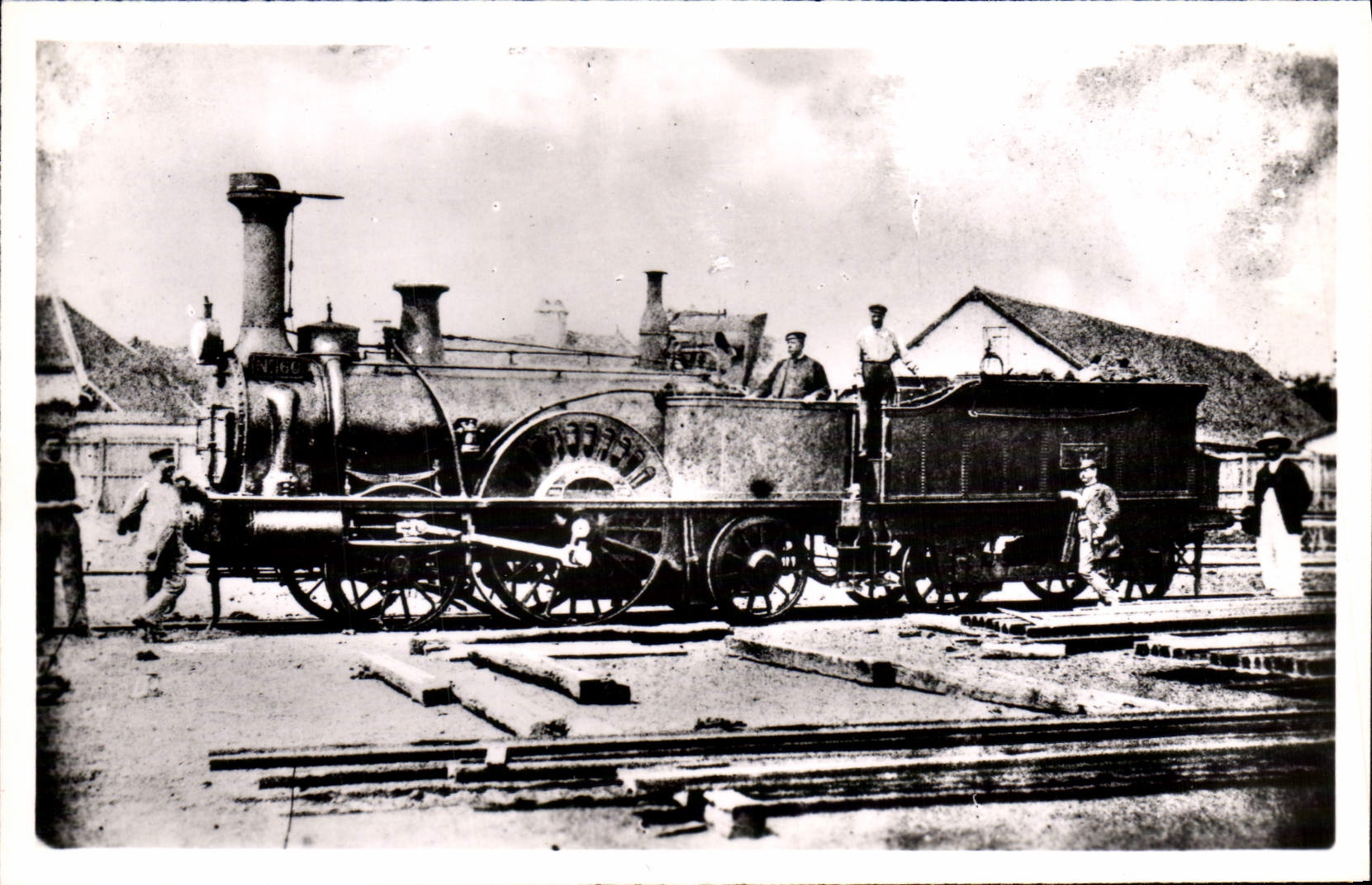 CPM Train Locomotive 160 Huningue Serie 158 a 173 de la Compagnie de l'Est Charbonnier 