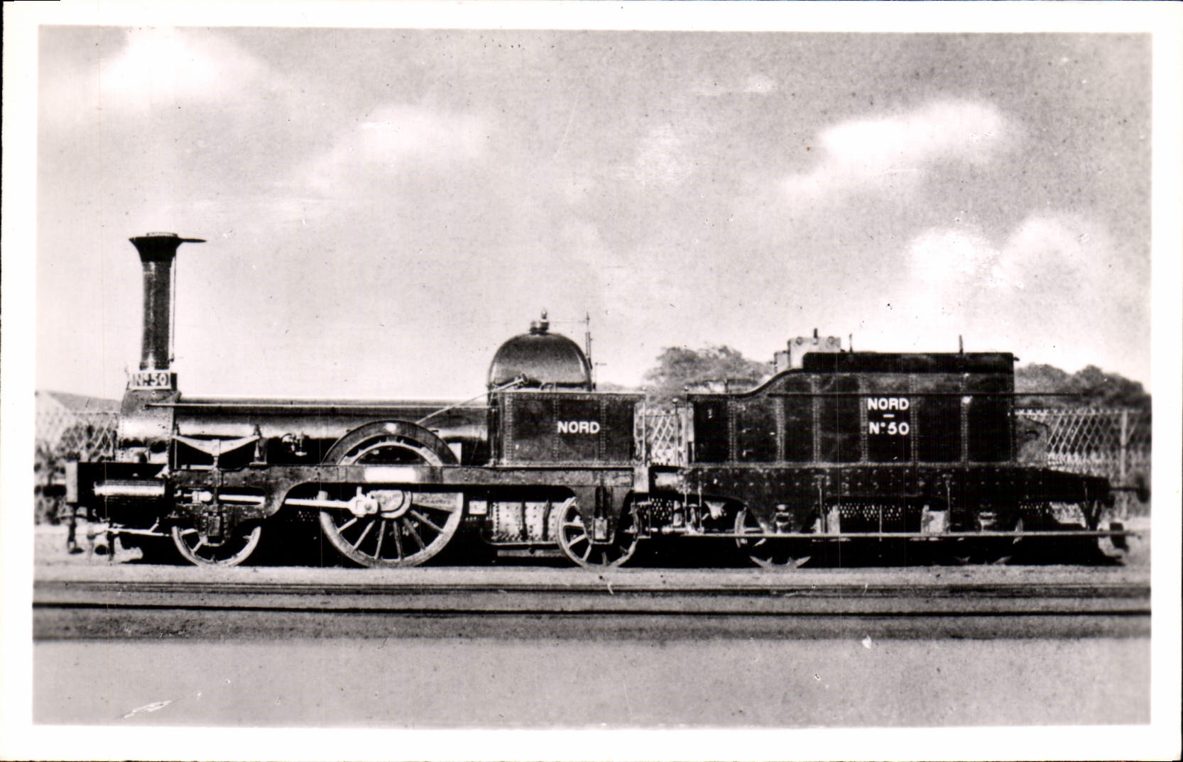 CPM Train Locomotive 50 Gravelines Serie 17 a 50 de la Compagnie du Nord Type Clapeyron 