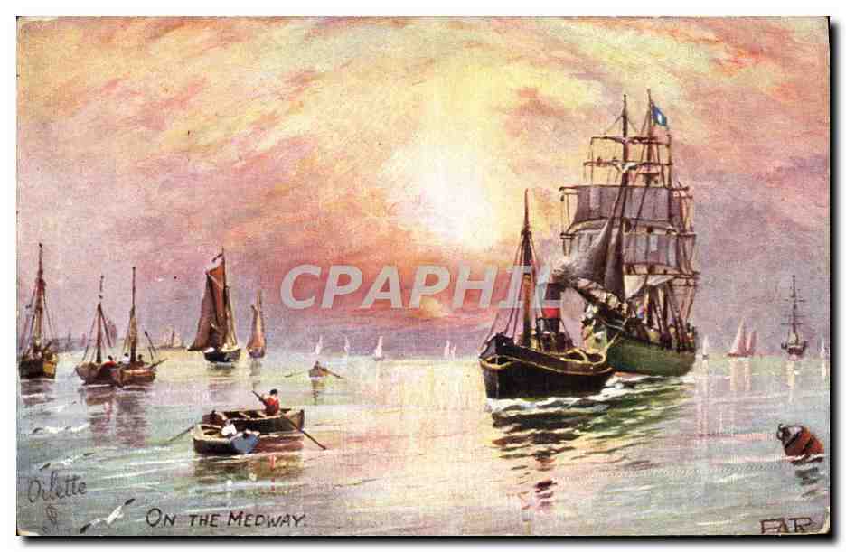 CPA Bateau Voilier On the Medway
