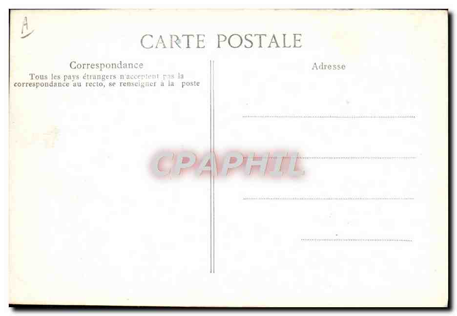 Los Chorros de Agua — escena de baño — tarjeta postal sin fecha — Reverso