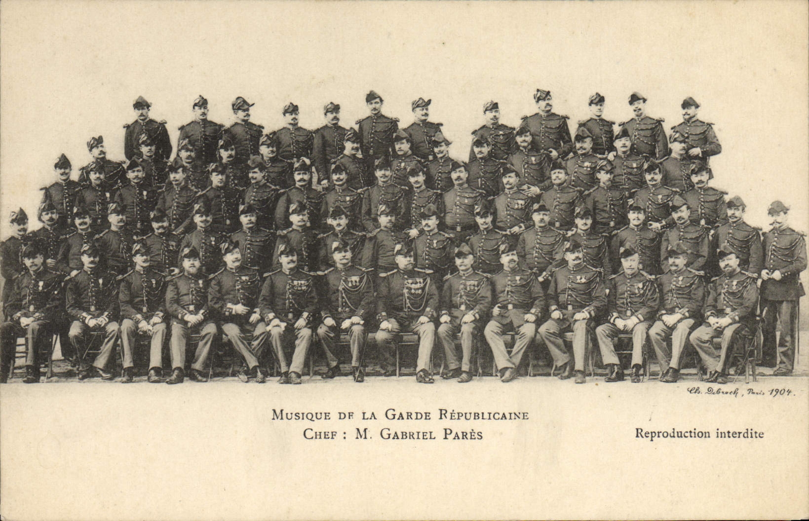 Música de la Guardia Republicana — Director: M. Gabriel Parès — Editor Ch. Dubrock, París, 1904