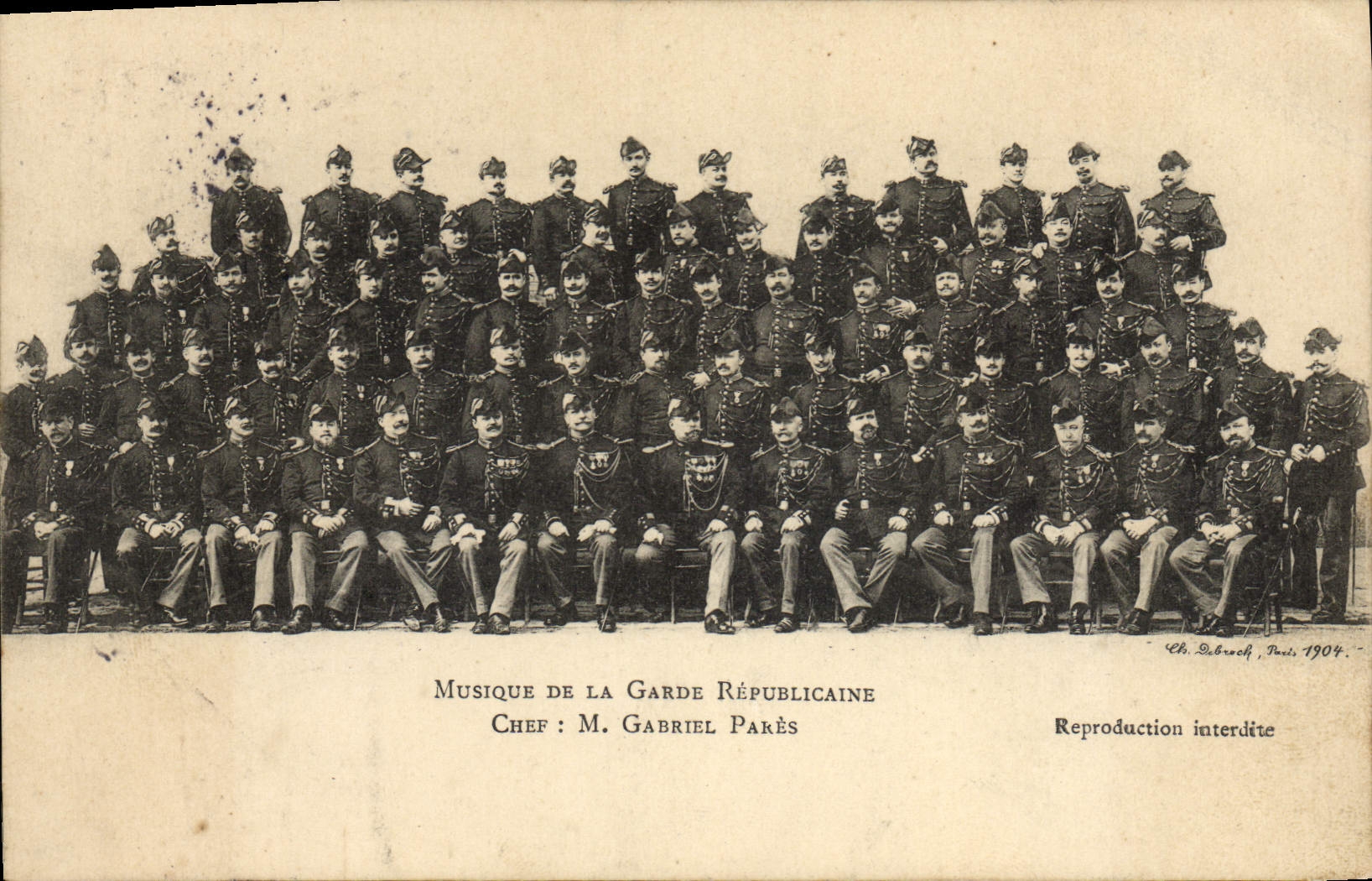 Musique de la Garde Républicaine — Chef : M. Gabriel Parès — Ch. Dibrach, Paris, 1904