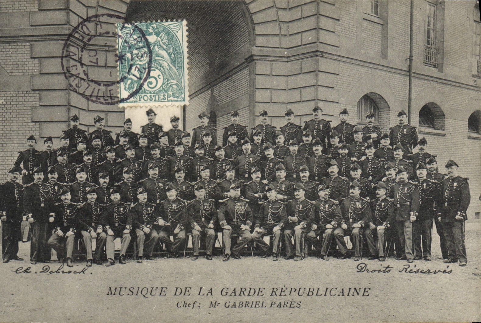 Musique de la Garde Républicaine — Chef : Mr Gabriel Parès — Éditeur Ch. Debrock