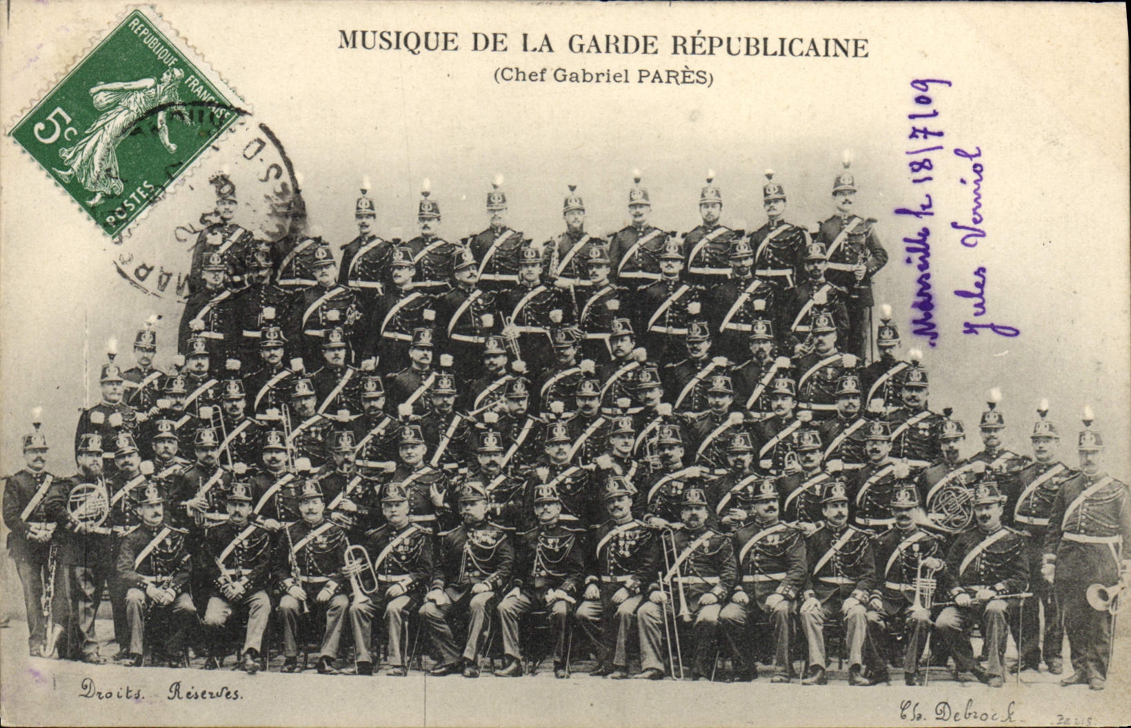 Musique de la Garde Républicaine — Chef Gabriel PARÈS — Ch. Debrock, Marseille
