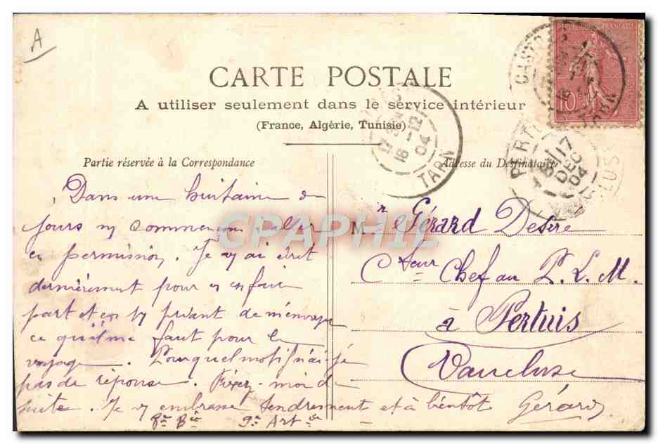 CPA Militaria 9eme d'artillerie  — Rückseite