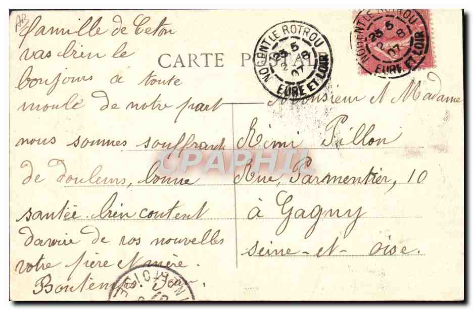 CPA Militaria 3eme Hussards Cheval — Rückseite