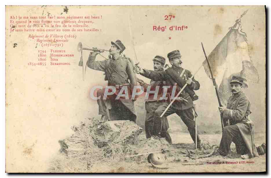 CPA Militaria 27eme regiment d'infanterie 