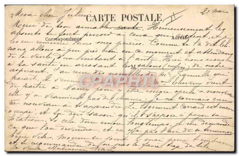 CPA Militaria 39eme regiment d'artillerie  — Rückseite