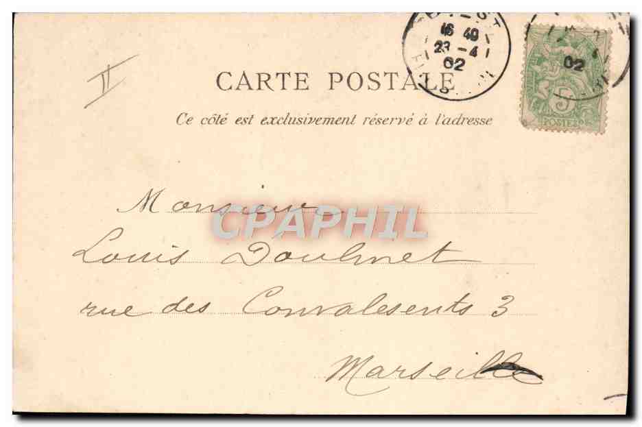 Le Sous-marin GUSTAVE ZÉDÉ, ayant le Président de la République à bord — A. Sanguin, collectionneur, n° 521 — Verso
