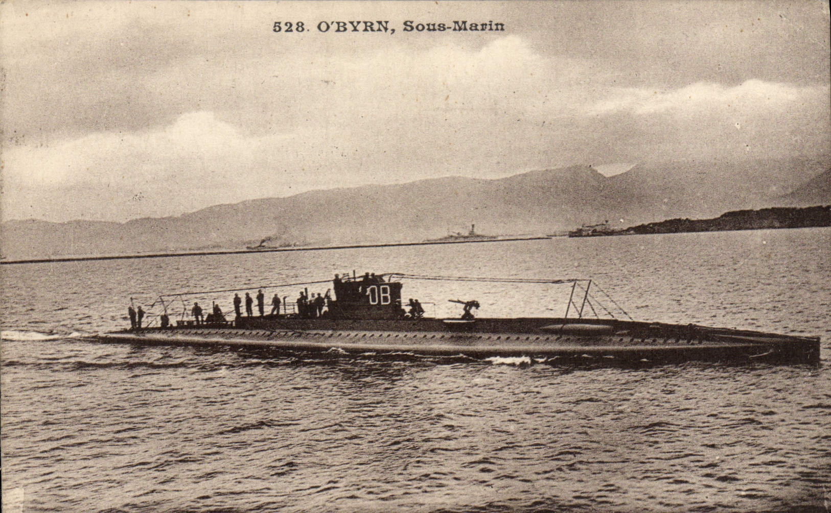 CPA Bateau de guerre O'Byrn Sous-marin 