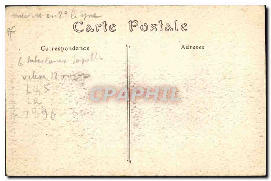CPA Bateau de guerre L'equipage du Sous-marin Turquoise au cours d'une revue navale  — Verso