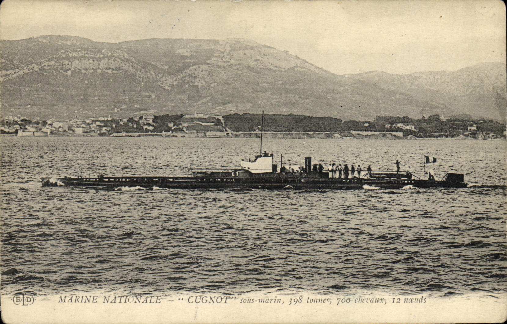 Marine Nationale — "Cugnot" sous-marin — Éditeur E.P.D.