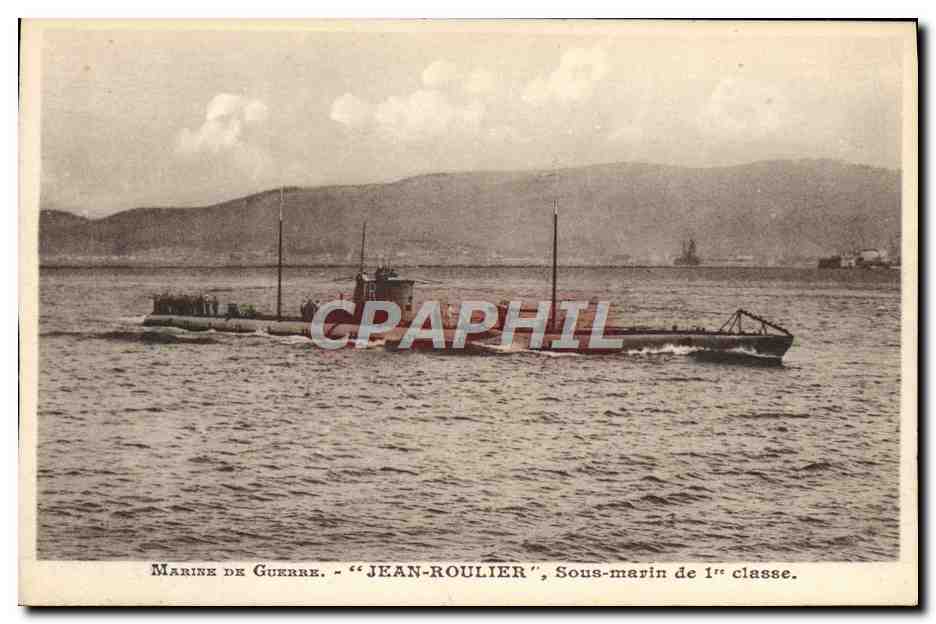 Marine de Guerre - "JEAN-ROULIER", Sous-marin de 1ère classe — Éditeur P. Braive, Rue Leblon, Saint-Hilaire - Toulon
