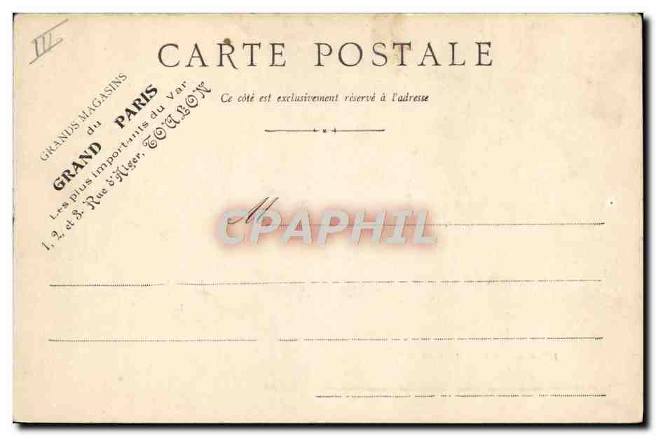 CPA Bateau de guerre L'escadre en rade de Toulon  — Verso