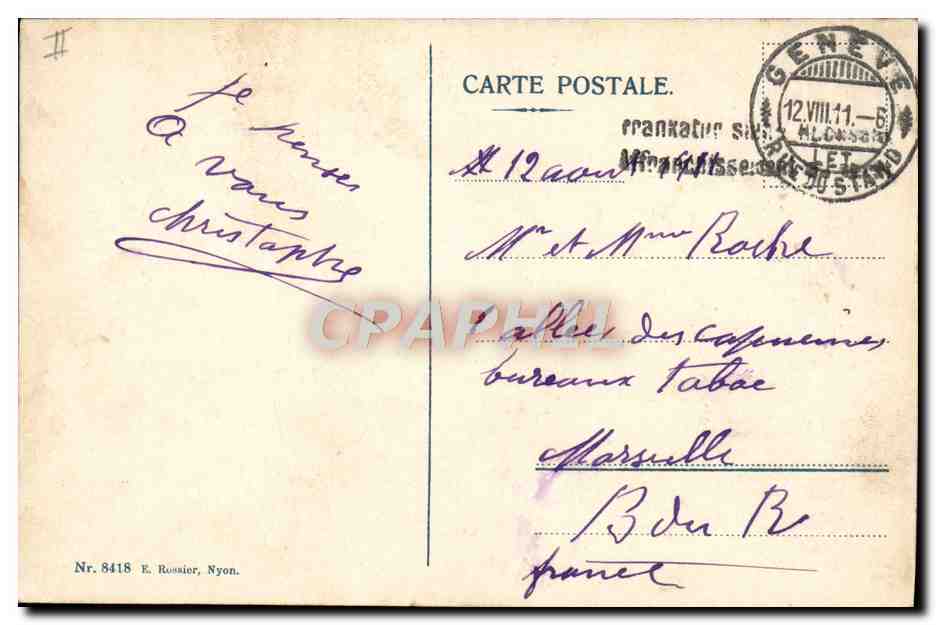 CPA Le theatre Geneve  — Verso