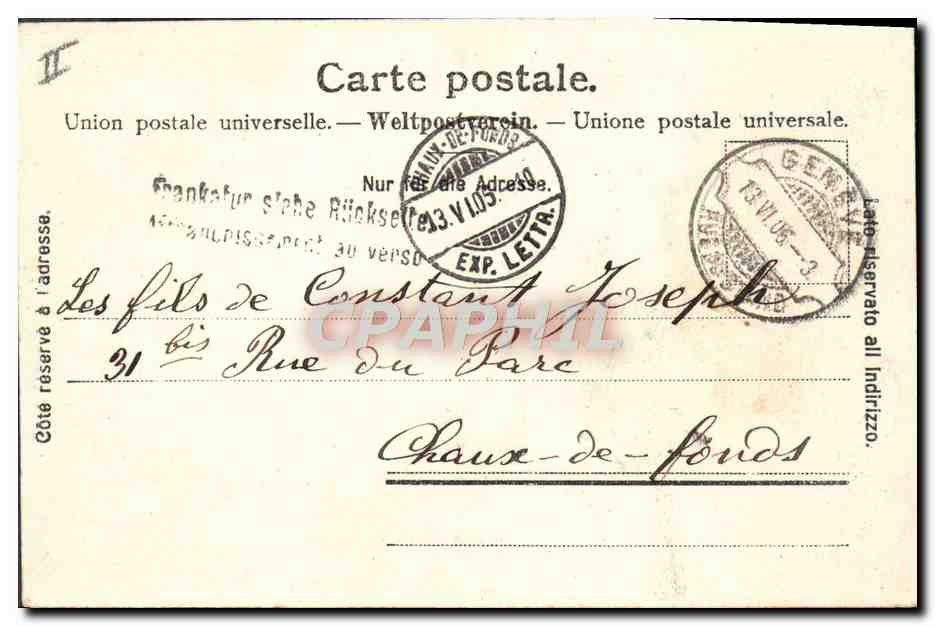 CPA Le theatre Geneve  — Rückseite