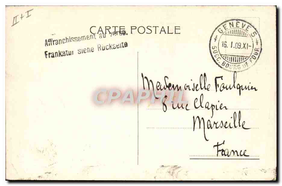 CPA Le theatre Geneve  — Verso