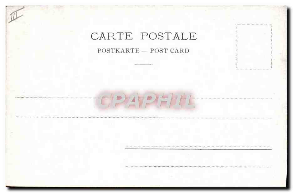 CPA Geneve Place Neuve et le theatre Tramway Cacao Suchard — Verso