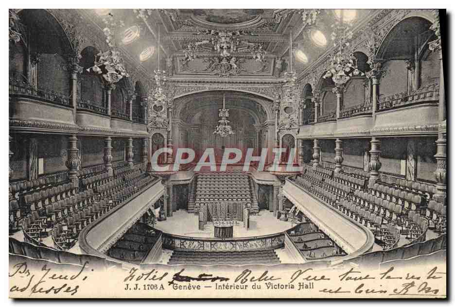 CPA Geneve Le theatre Interieur du Victoria Hall
