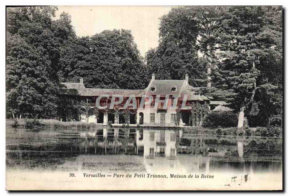 Versailles — Parc du Petit Trianon, Maison de la Reine — Héliotypie Bourdier Faucheux, n°99