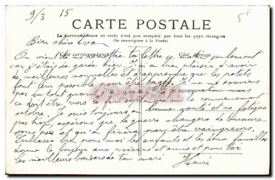 CPA Palais De Versailles Petit Trianon La Maison du Seigneur — Verso