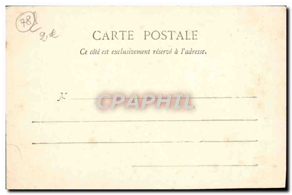 CPA Versailles Palais de La Chapelle — Verso